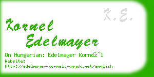 kornel edelmayer business card